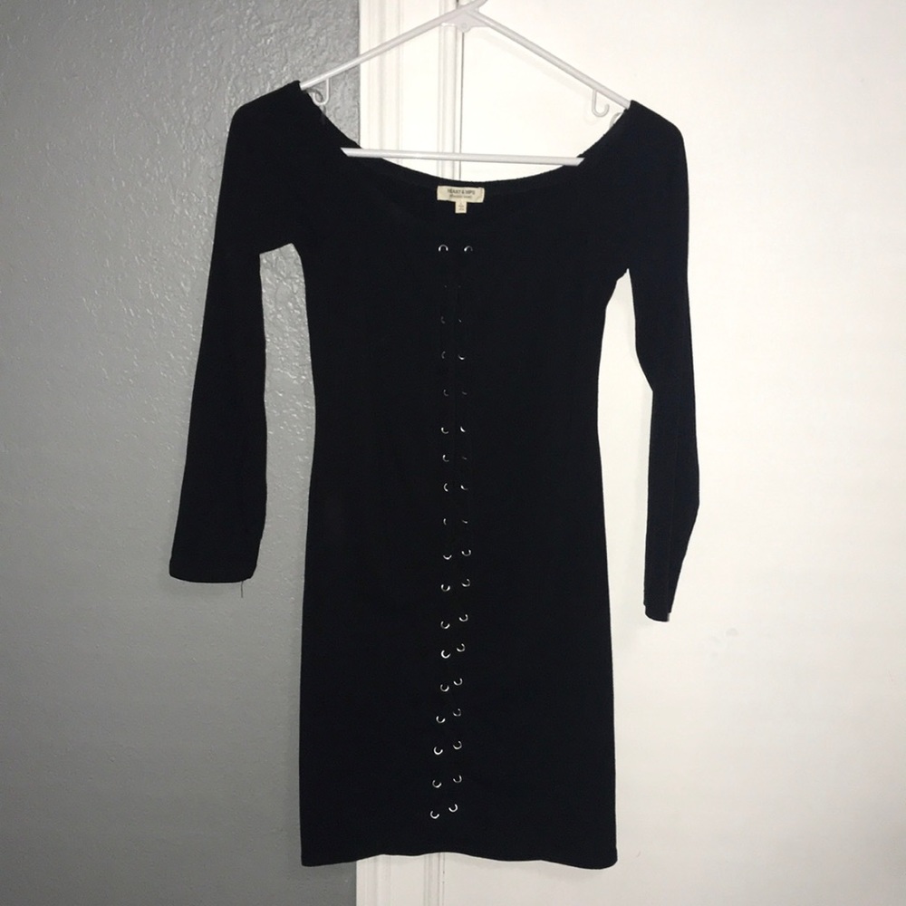 black off shoulder dress